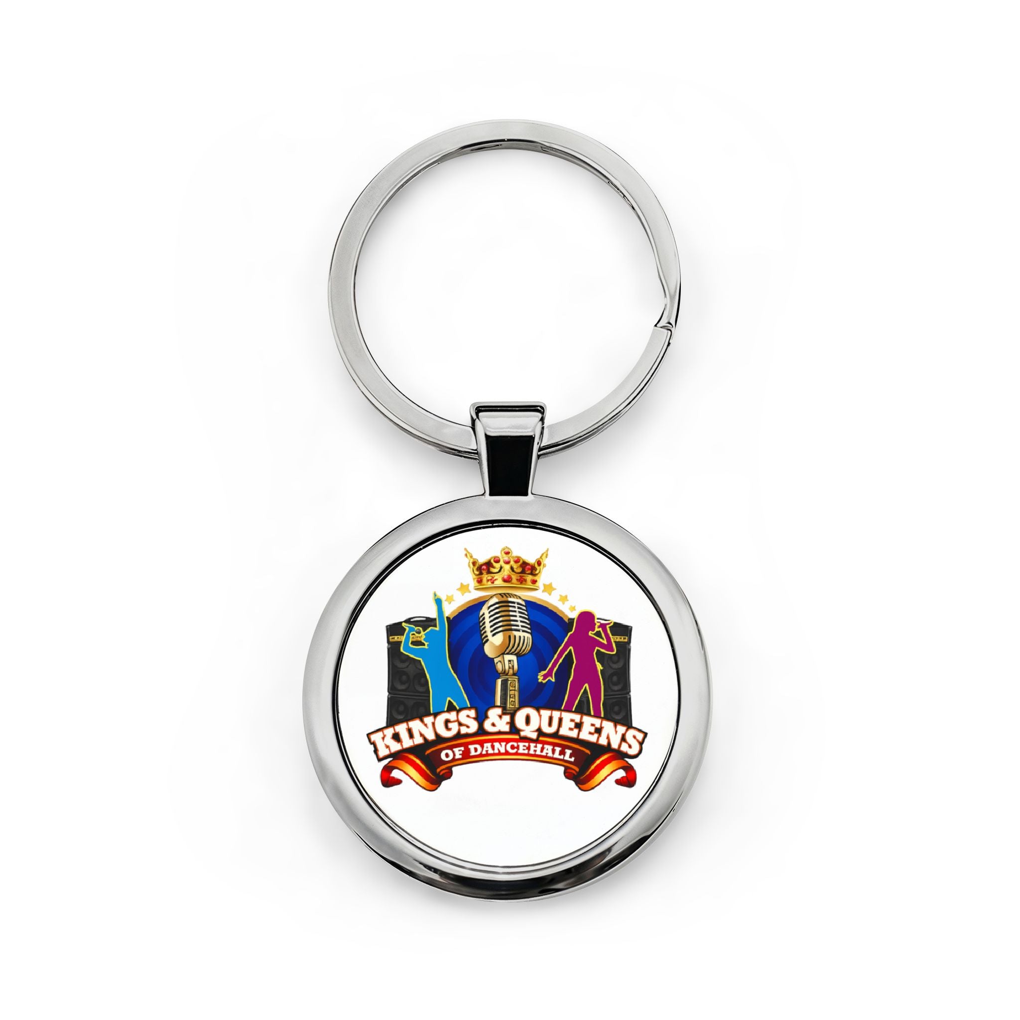 Kings and Queens Dancehall Round Keyring